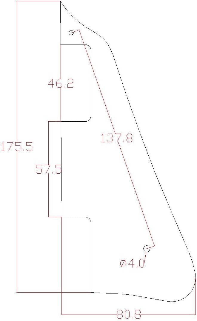 KAISH Single Cream 1 Ply LP Guitar Pickguard with Chrome Bracket for Epi Les Paul - Image 2